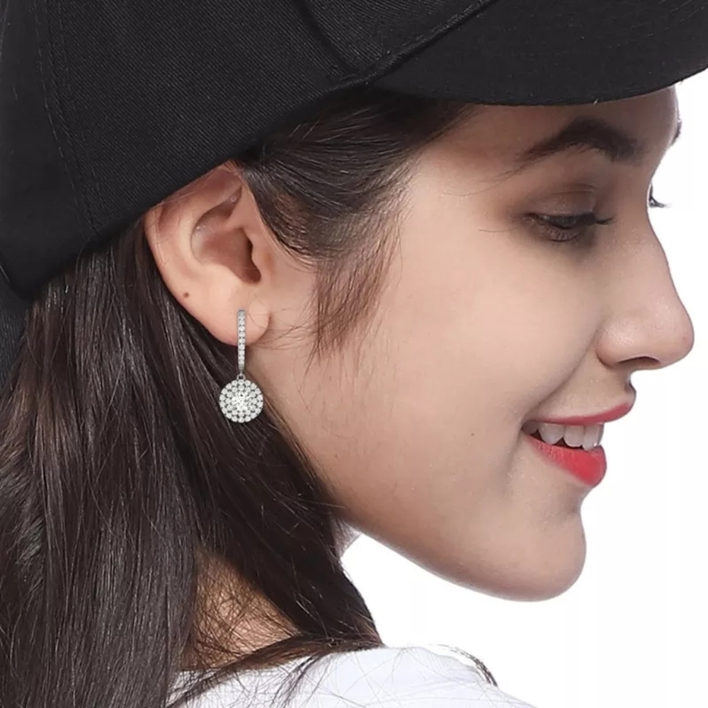 Chic Wedding Inlayed Diamonds Earrings